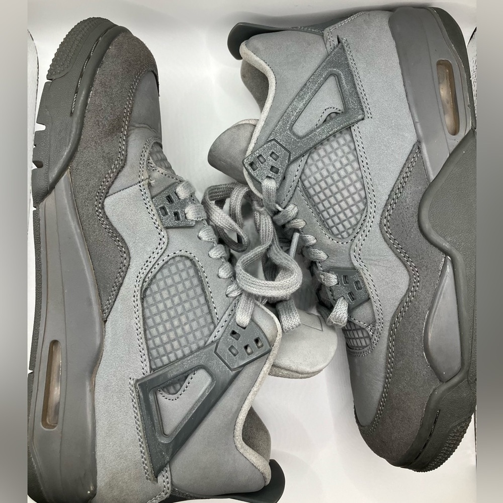 Nike Air Jordan 4 IV Shoes Retro SE GS Wet Cement Sneakers Cements Brick RARE - Picture 2 of 12